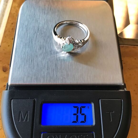 Natural Grandidierite Sterling Silver Artistic Ring Size 8 - Picture 7 of 7